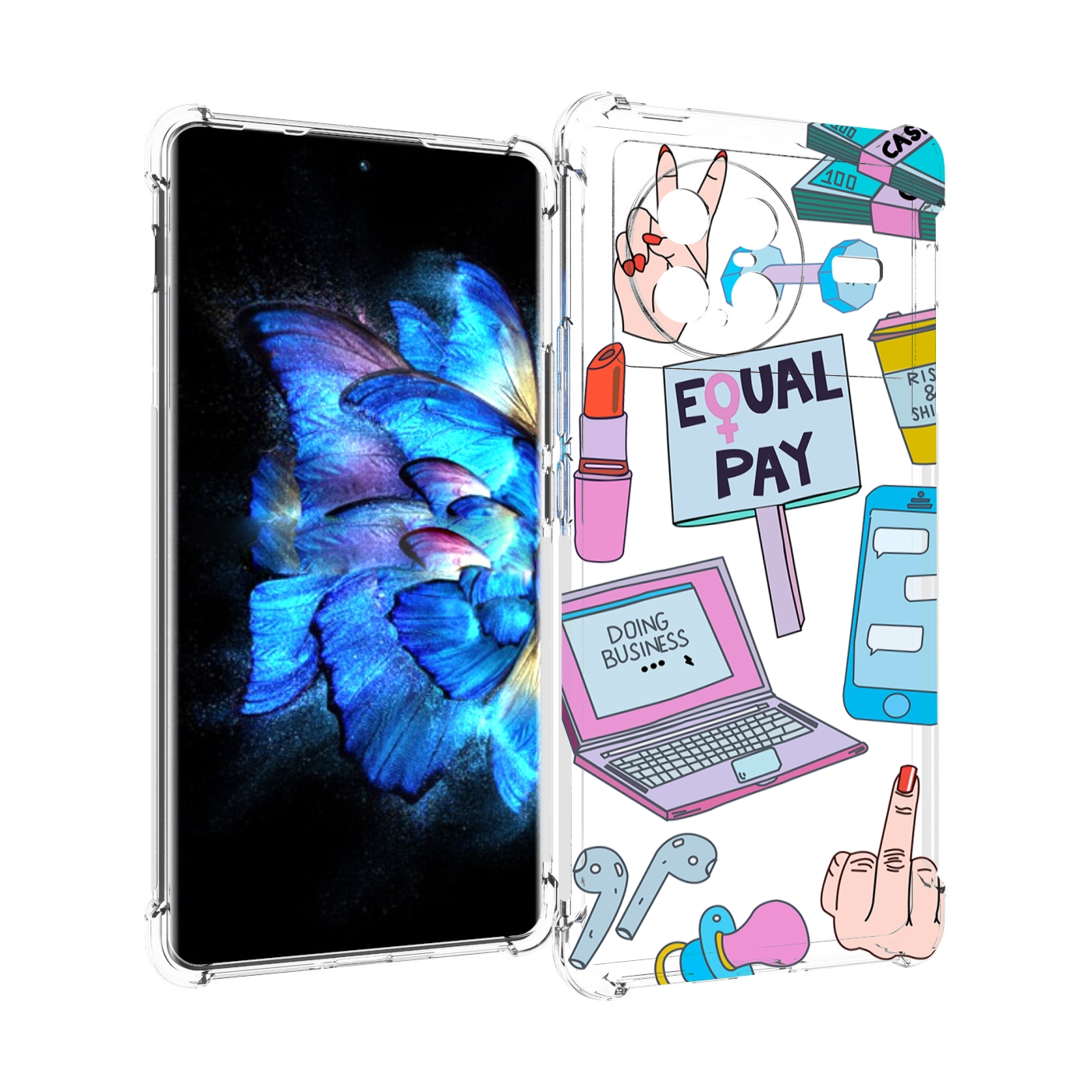 

Чехол MyPads разные-штучки для Vivo X Note 5G, Прозрачный, Tocco