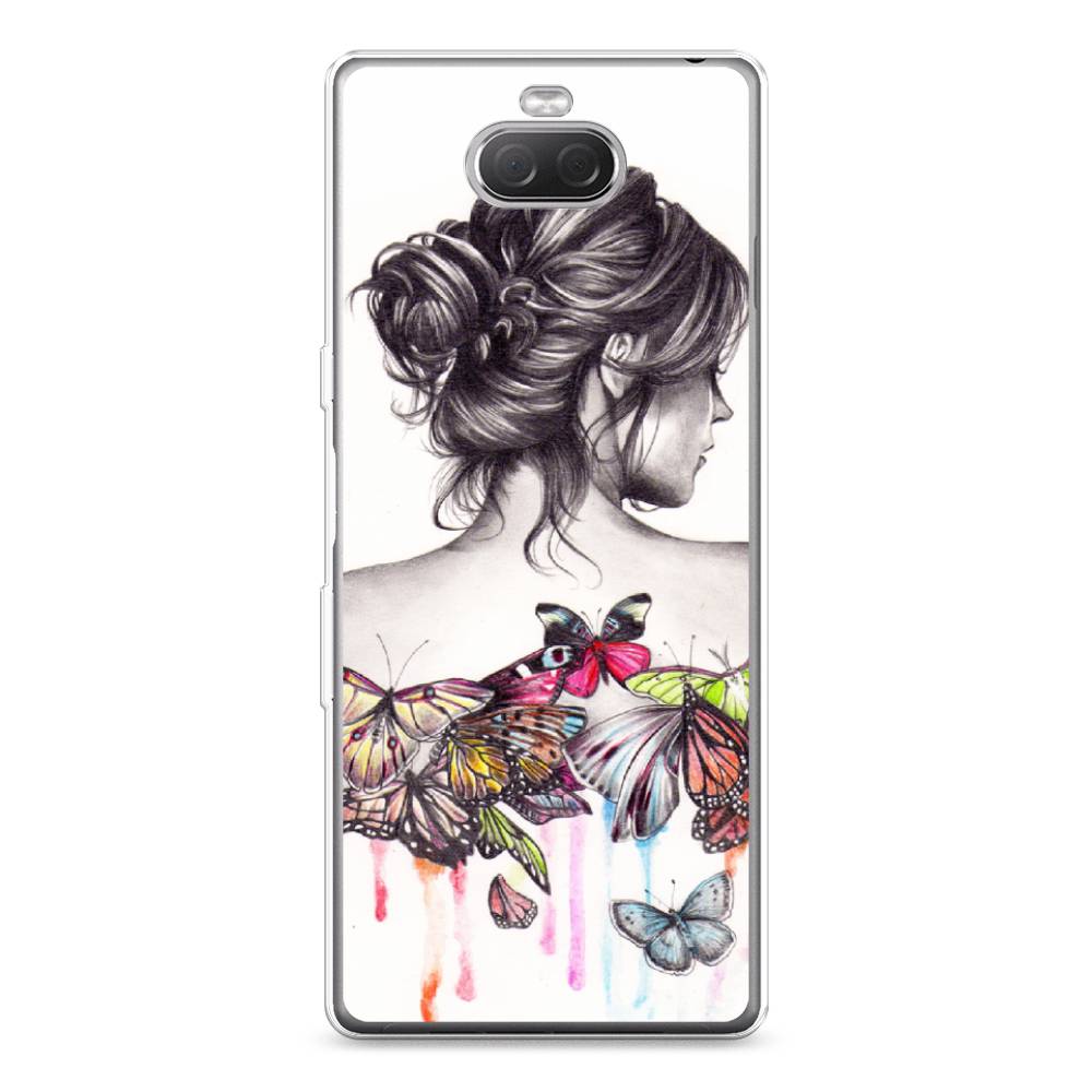 

Силиконовый чехол "Девушка с бабочками" на Sony Xperia 10 Plus, 54150-10