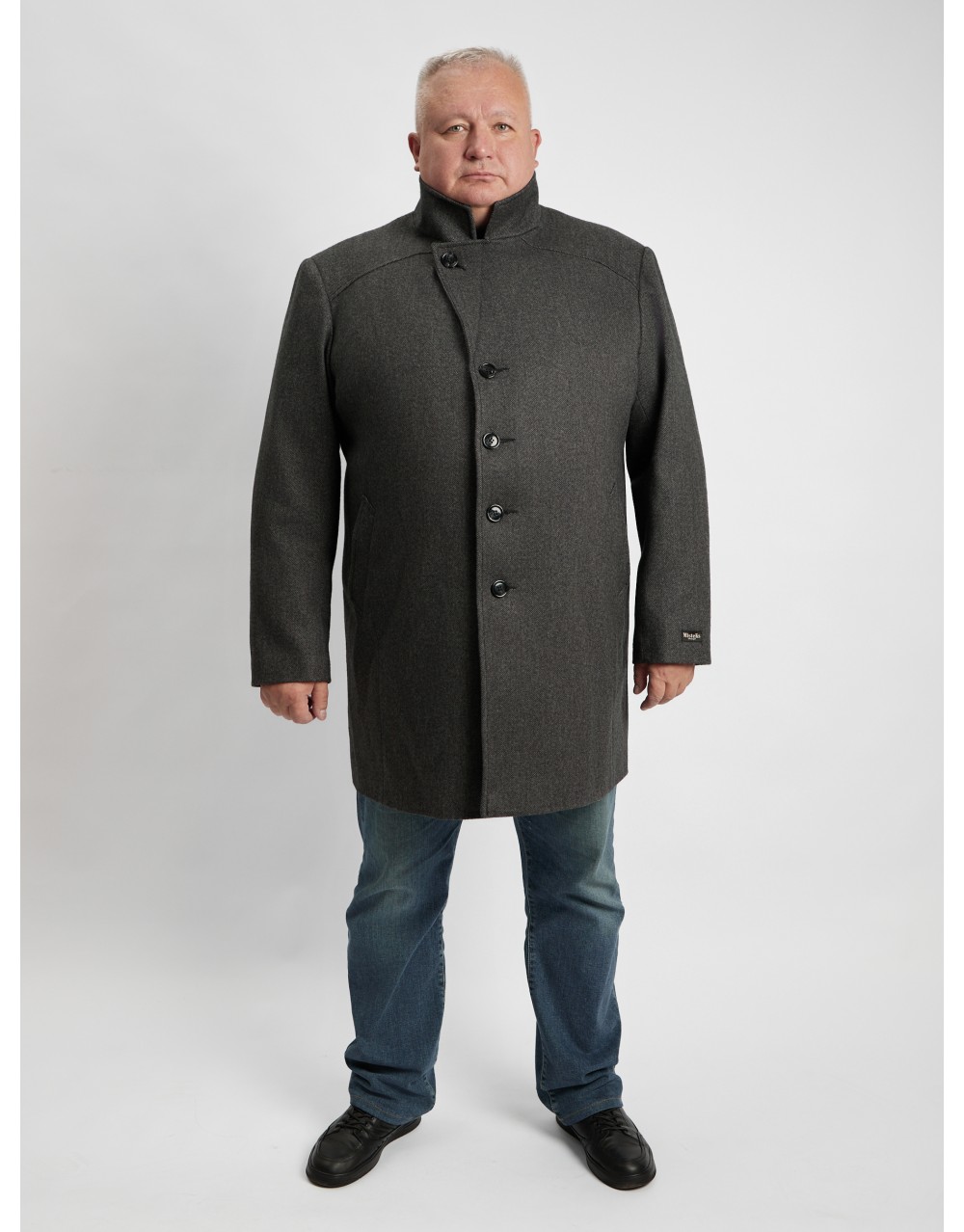 

Пальто мужское MISTEKS DESIGN 21632 серое 70/182 RU, Серый, 21632