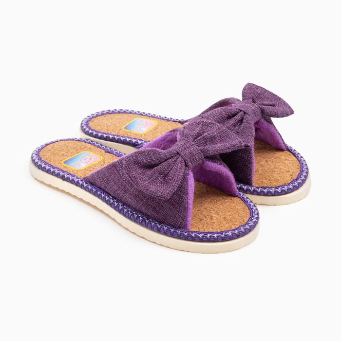 

Тапочки женские Smile of Milady 9257435 фиолетовые 40-41 RU, 9257435