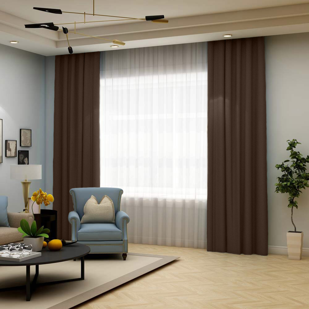 

Шторы блэкаут Глубокое Озеро БЛ-ОД-44 коричневые 120x260 см (2 шт), БЛ-ОД-44