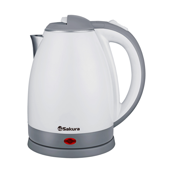 Чайник электрический SAKURA sa-2138 wg 1.8 л белый, серый миксер sakura 6321 5 скоростей чаша 3 л серый