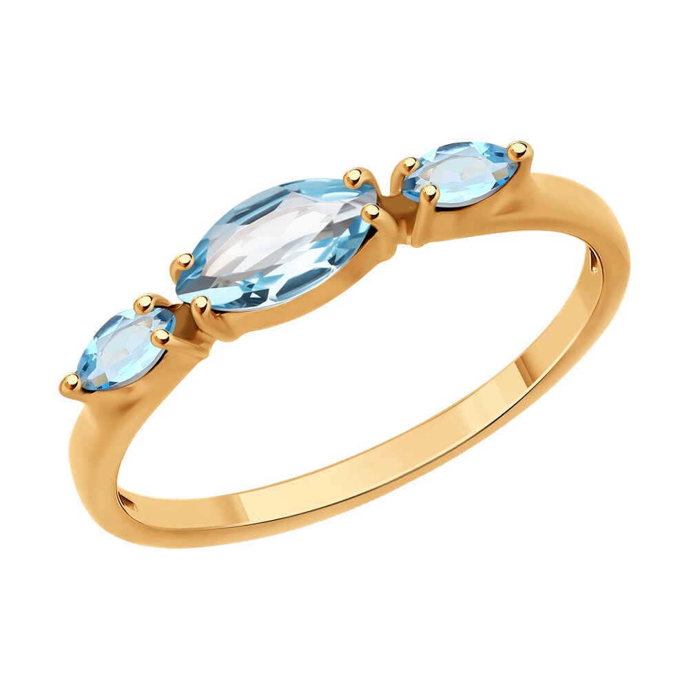 

Кольцо из красного золота р. 16,5 Diamant 51-310-02465-1, топаз, 51-310-02465-1