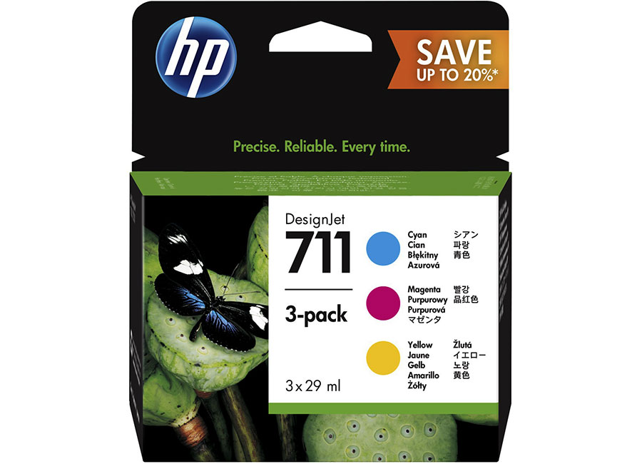 

Картридж HP P2V32A HP 711 CMY 3-Pack для принтеров Designjet, 28 мл