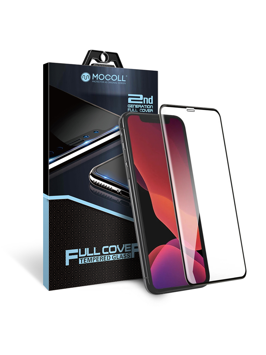 

Защитное стекло MOCOLL полноразмерное 2.5D для iPhone XS / 11 PRO Черное