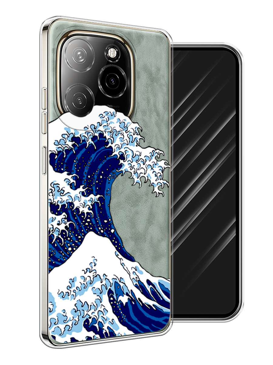 

Чехол Awog на Tecno Spark 20 Pro 5G "Волна в Канагаве", Синий;белый, 305750-1