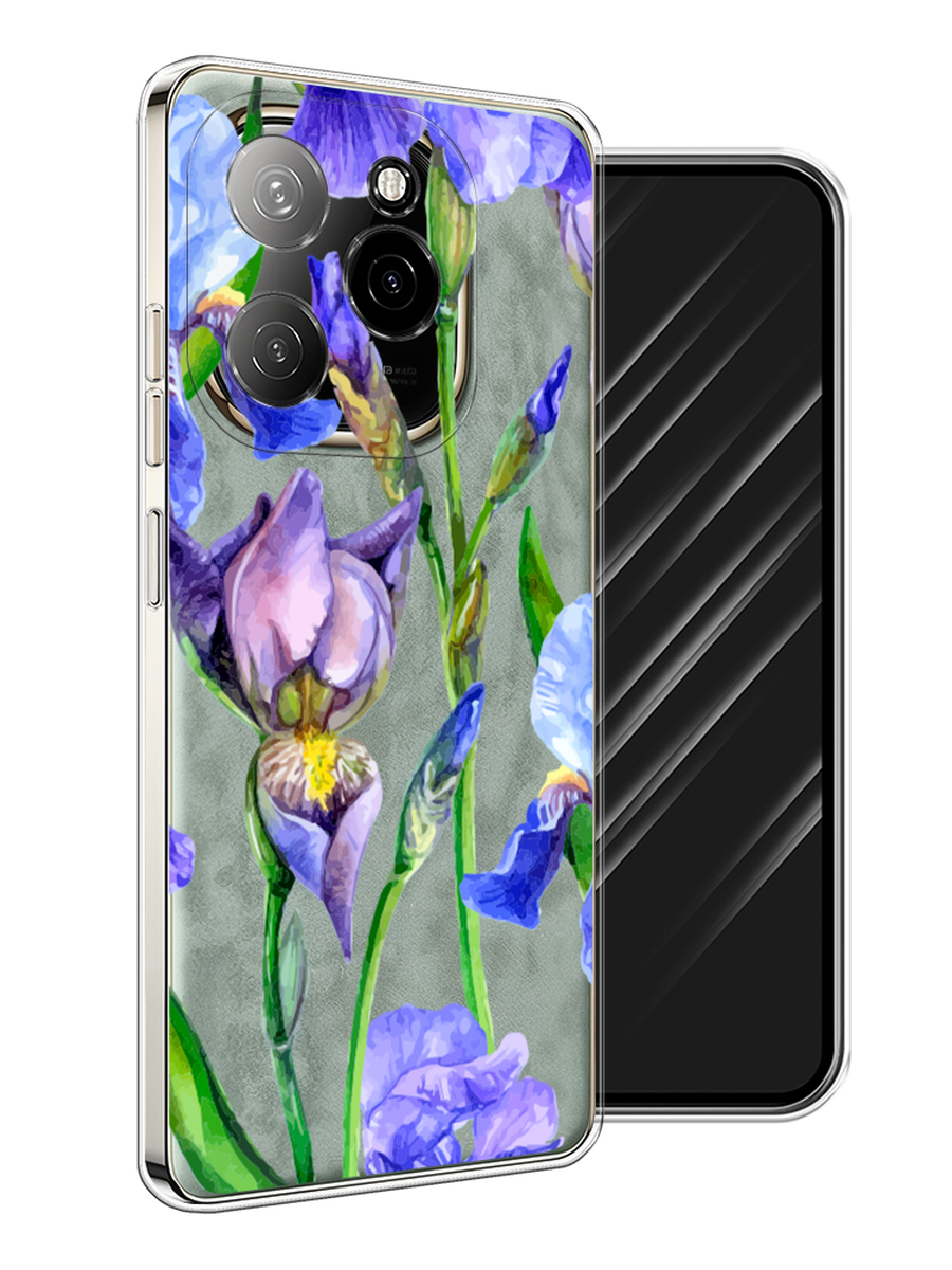 

Чехол Awog на Tecno Spark 20 Pro 5G "Синие ирисы", Фиолетовый;голубой;зеленый, 305750-1