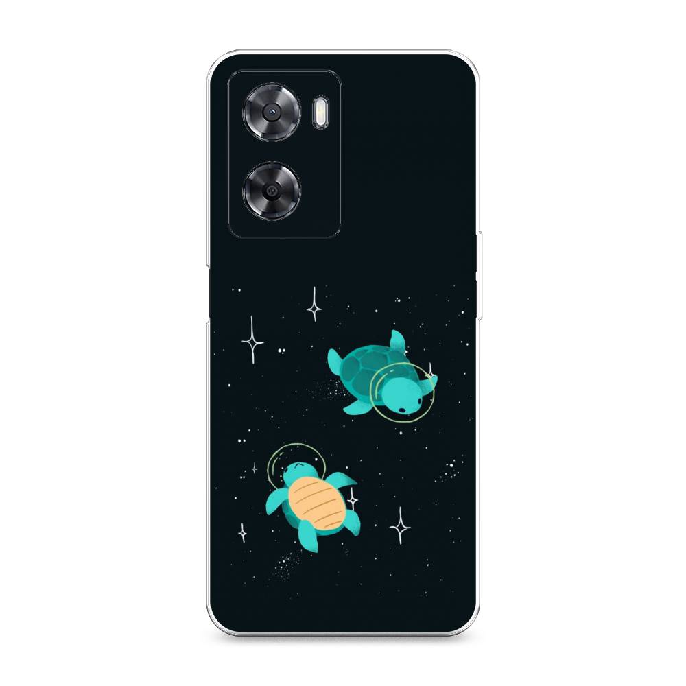 

Чехол Awog на Oppo A77s 4G "Черепашки космонавты", Черный;синий, 2511950-4
