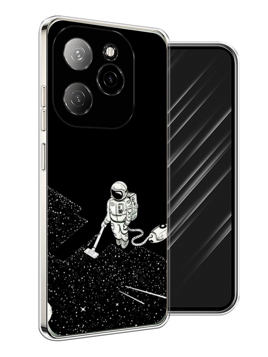 

Чехол Awog на Tecno Spark 20 Pro 5G "Космонавт с пылесосом", Белый, 305750-1