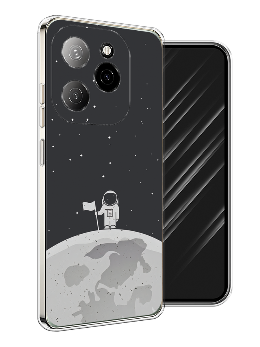 

Чехол Awog на Tecno Spark 20 Pro 5G "Первый на Луне", Черный, 305750-1