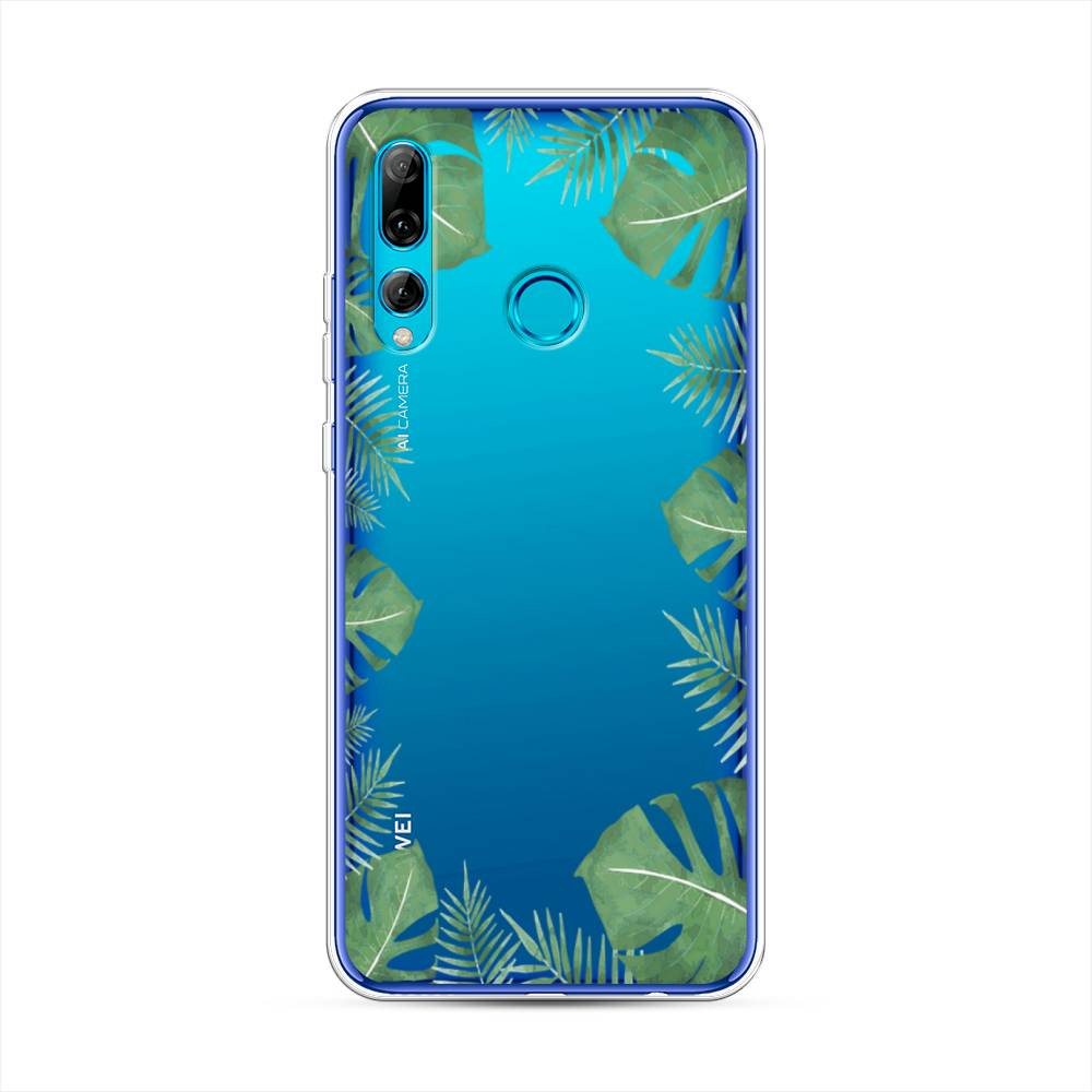 

Чехол Awog на Huawei P Smart Plus 2019 "Листья папоротника рамка", Зеленый, 69250-8