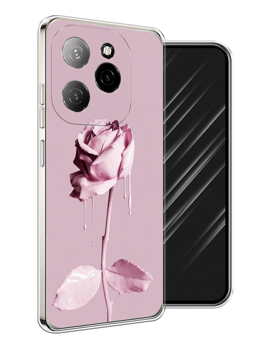 

Чехол Awog на Tecno Spark 20 Pro 5G "Роза в краске", Белый;розовый, 305750-1