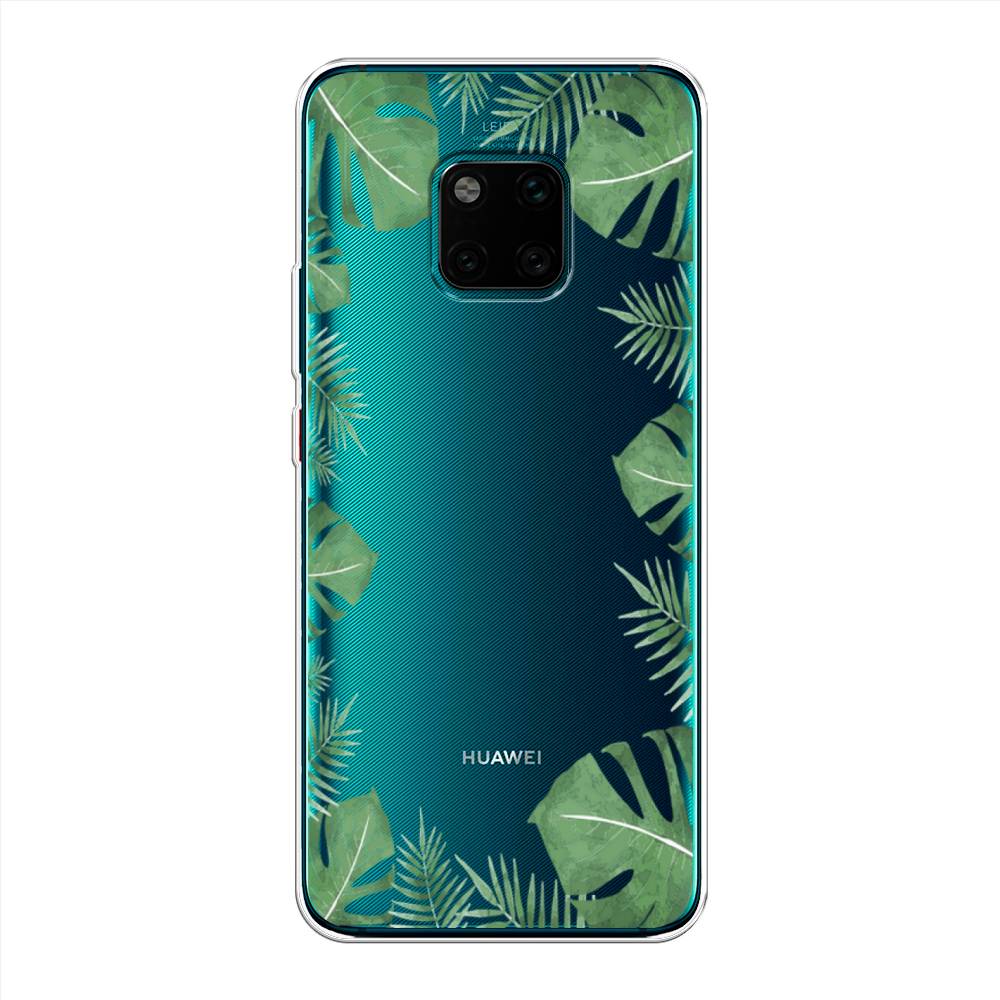 

Чехол Awog на Huawei Mate 20 Pro "Листья папоротника рамка", Зеленый, 67050-8