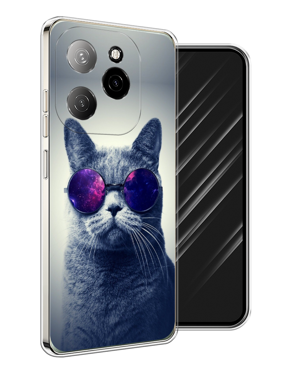 

Чехол Awog на Tecno Spark 20 Pro 5G "Космический кот", Бордовый, 305750-1