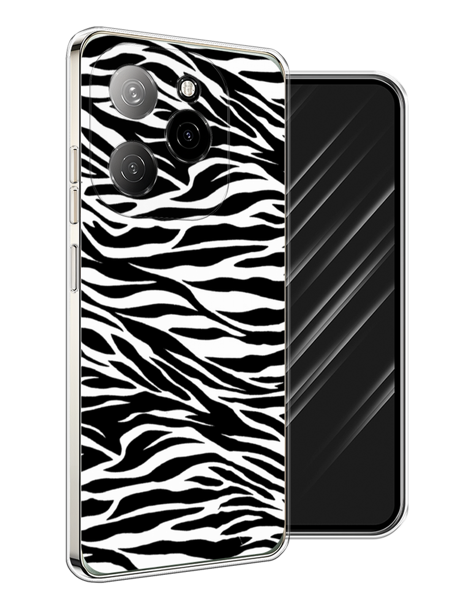 

Чехол Awog на Tecno Spark 20 Pro 5G "Принт зебра", Белый;серый;черный, 305750-1