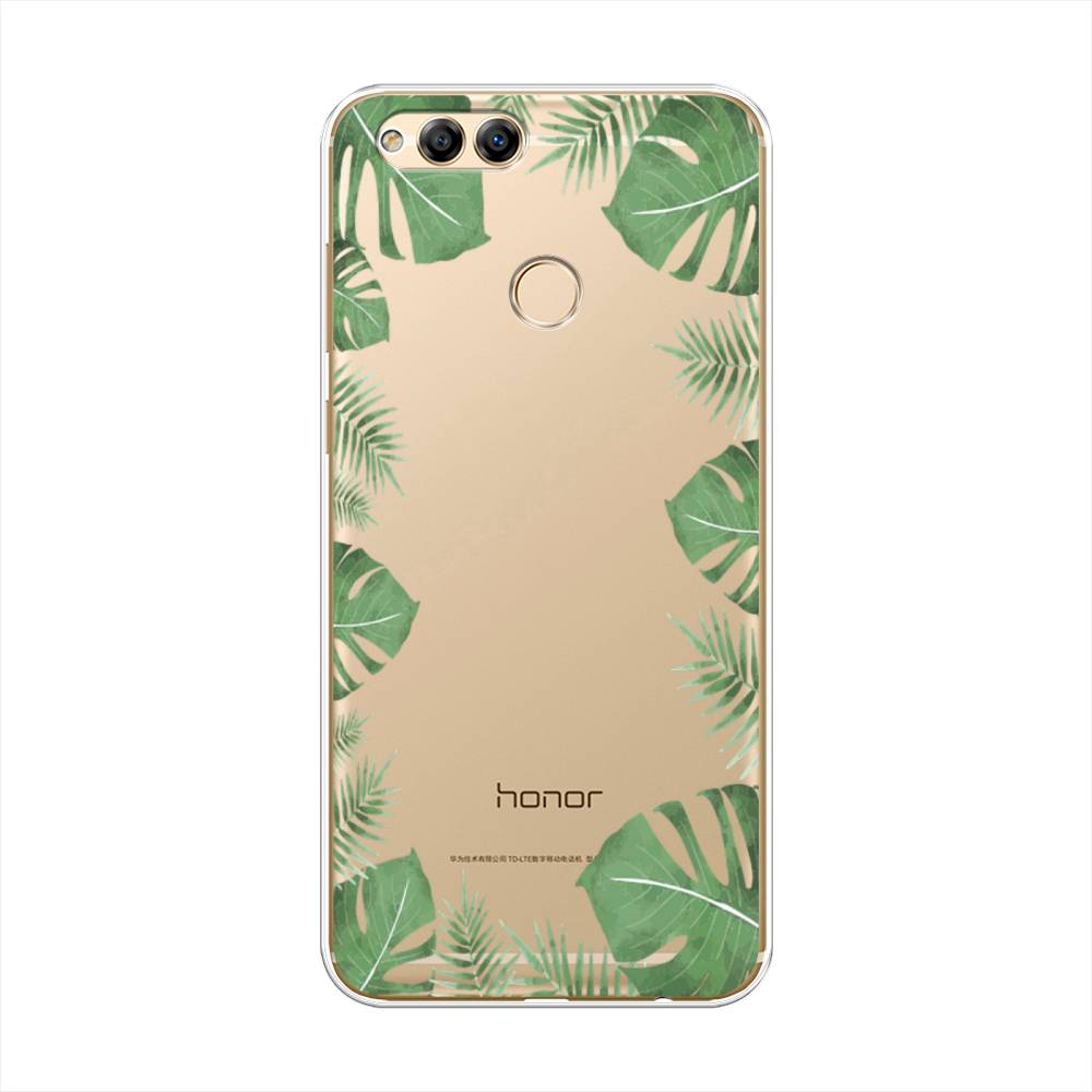 

Чехол Awog на Honor 7X "Листья папоротника рамка", Зеленый, 63750-8