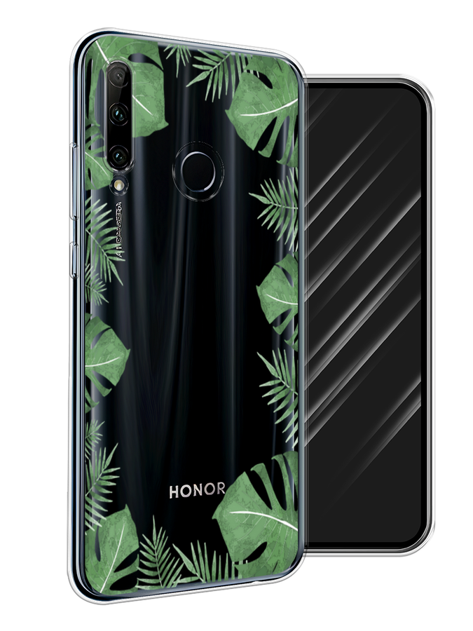 

Чехол Awog на Honor 20 Lite 2019 "Листья папоротника рамка", Зеленый, 68950-8