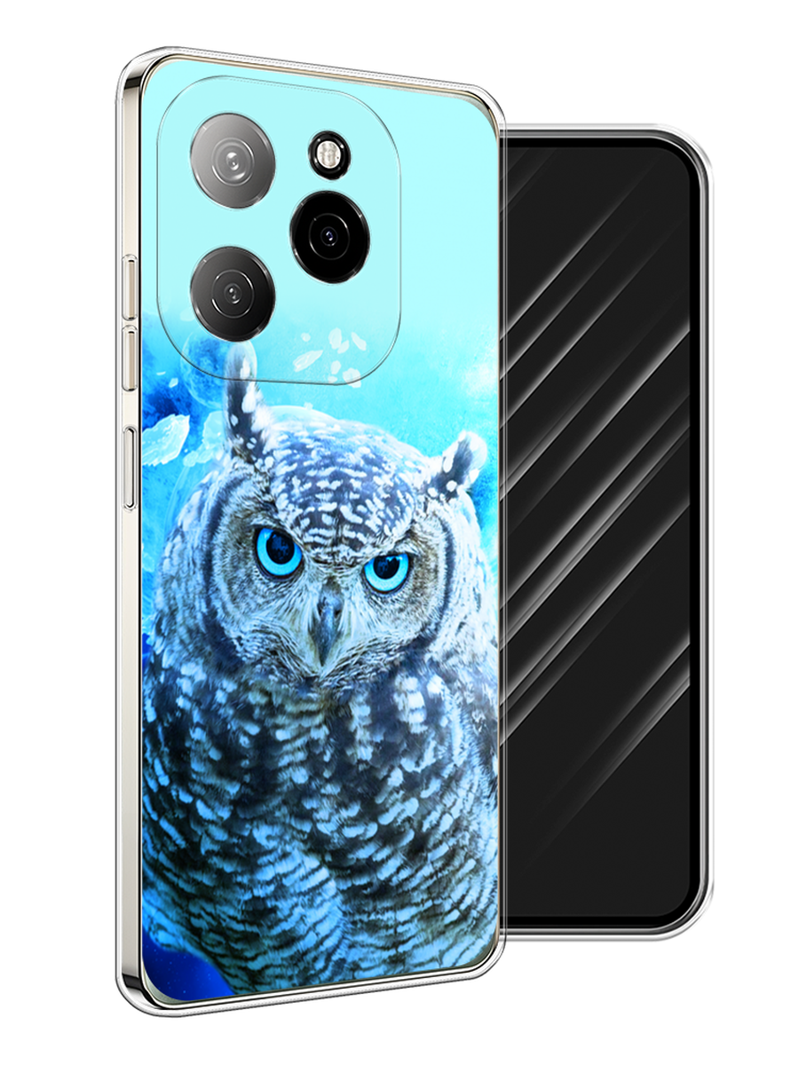 

Чехол Awog на Tecno Spark 20 Pro 5G "Сова арт 7", Синий;голубой, 305750-1