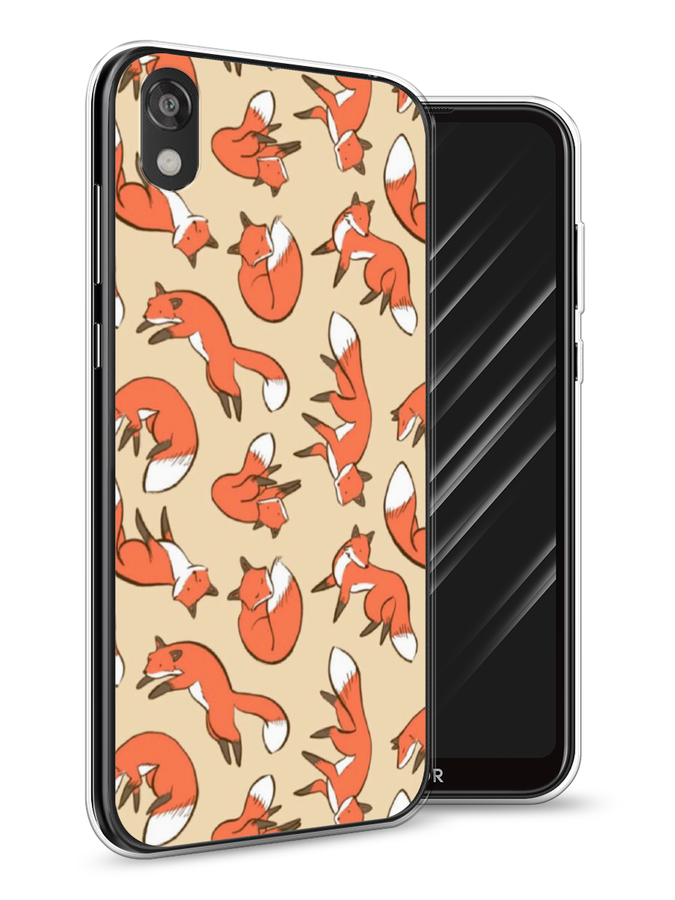 

Чехол Awog на Huawei Y5 2019 "Лисички фон", Бежевый;оранжевый;белый, 69050-3