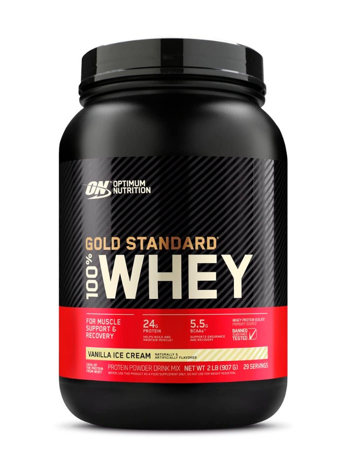 фото Сывороточный протеин optimum nutrition gold standard 100% whey 2 lb vanilla ice cream