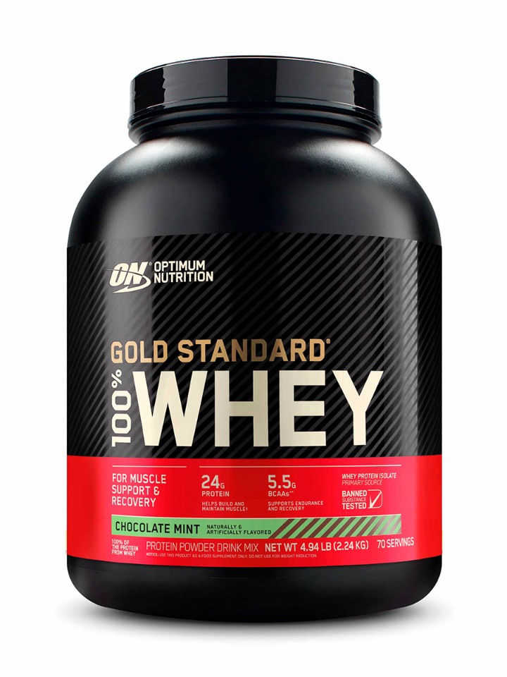 фото Сывороточный протеин optimum nutrition gold standard 100% whey 4,94 lb chocolate mint