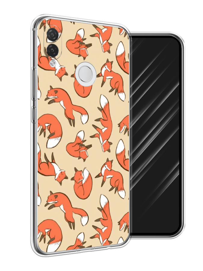 

Чехол Awog на Huawei P Smart Plus "Лисички фон", Бежевый;оранжевый;белый, 68250-3