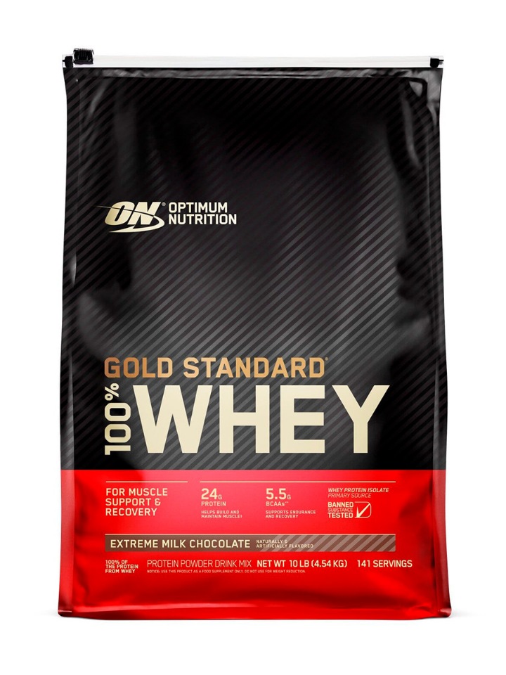 фото Протеин optimum nutrition gold standard 100% whey 10 lb extreme milk chocolate