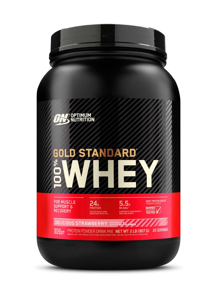 Сывороточный протеин Optimum Nutrition Gold Standard 100% Whey 2 lb Delicious Strawberry