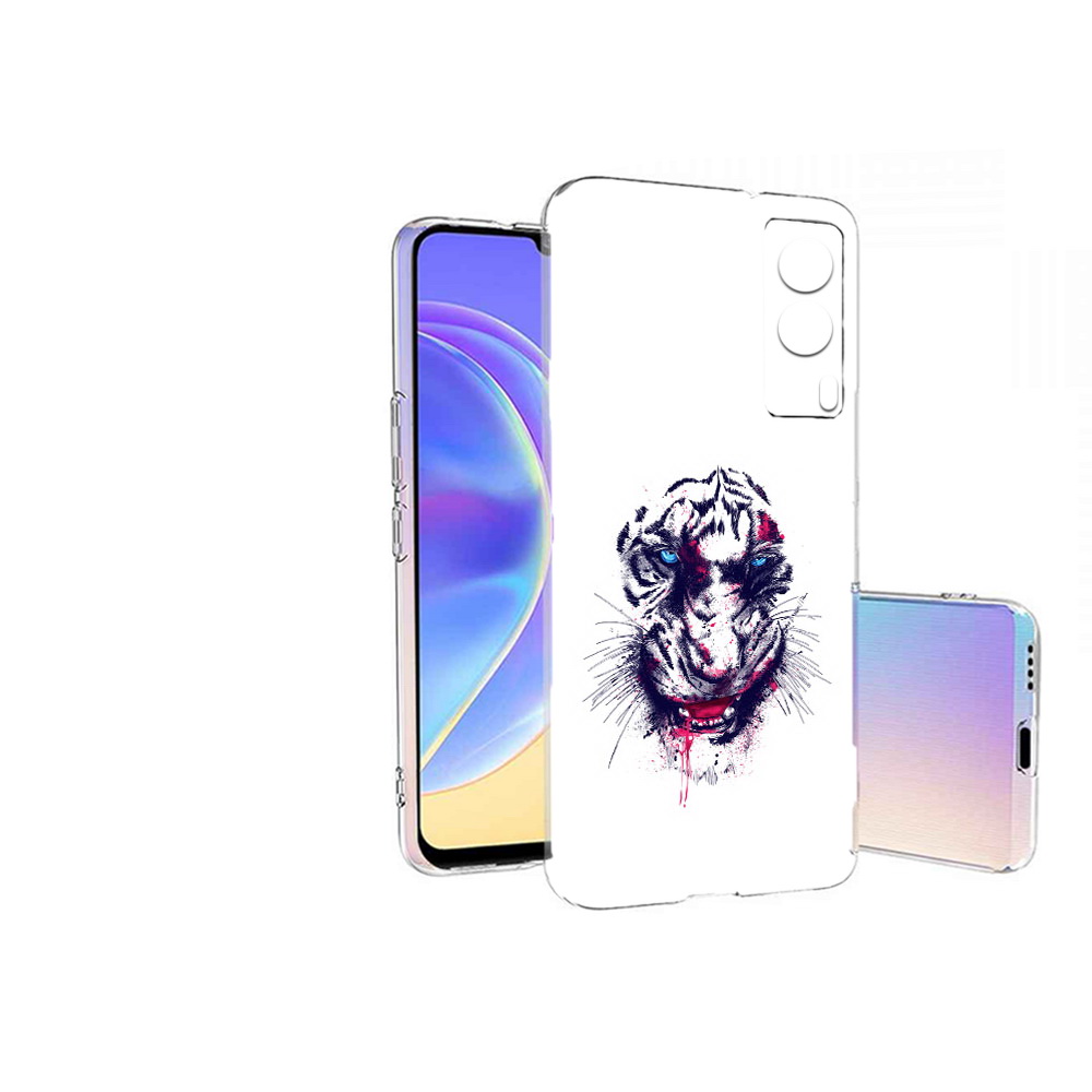 

Чехол MyPads Tocco для Vivo V21E безумный тигр (PT161736.380.228), Прозрачный, Tocco