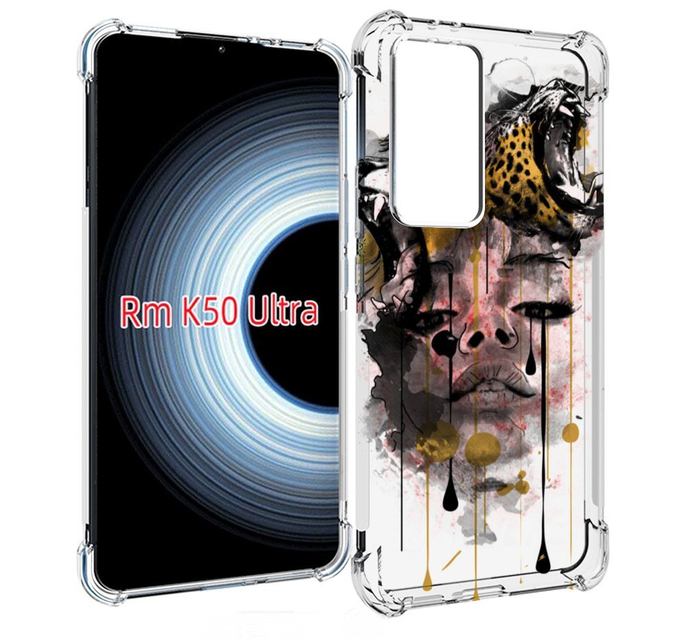 Чехол MyPads Девушка гепард женский для Xiaomi 12T / Redmi K50 Ultra