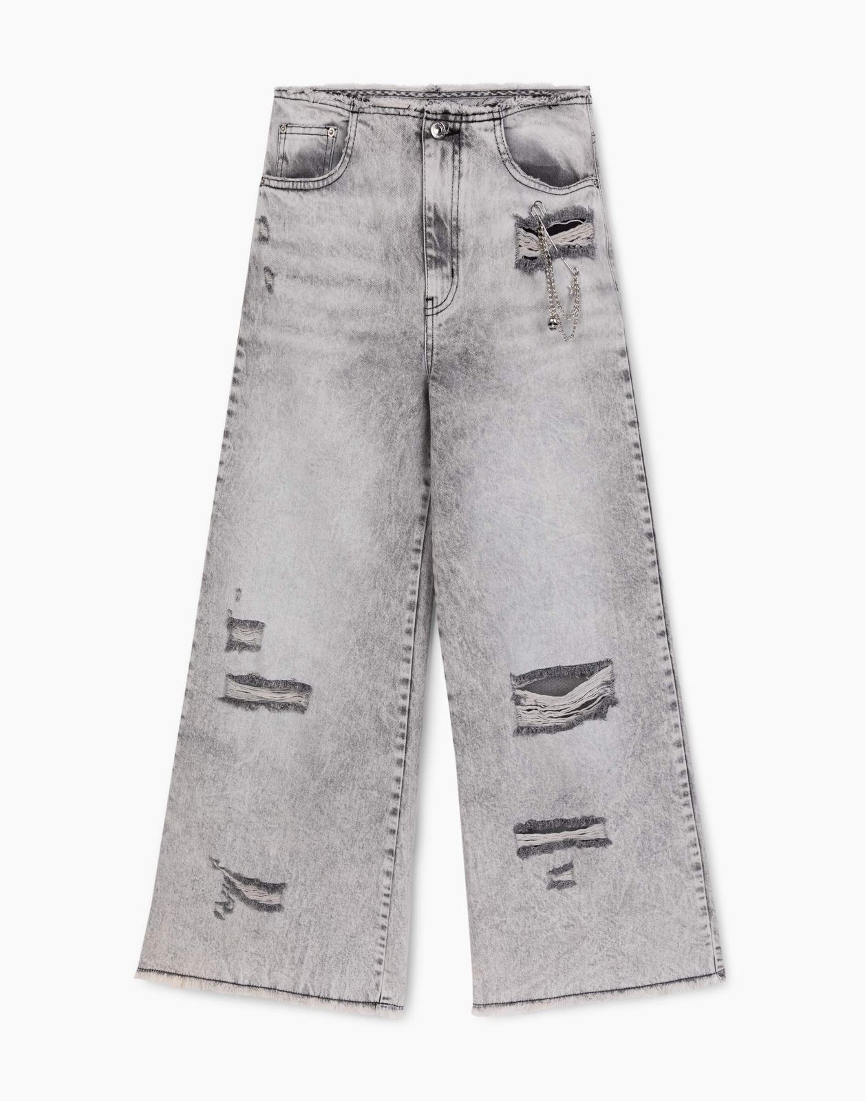 Джинсы Gloria Jeans GJN032569 серый /серый-лайт айс/ 8-9л/134 для девочки джинсы с декоративными дырками для девочки