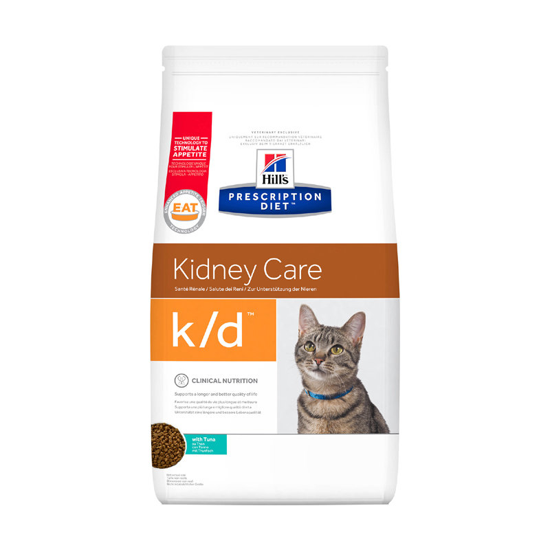 фото Сухой корм для кошек hill's prescription diet kidney care, при патологии почек,тунец,1,5кг