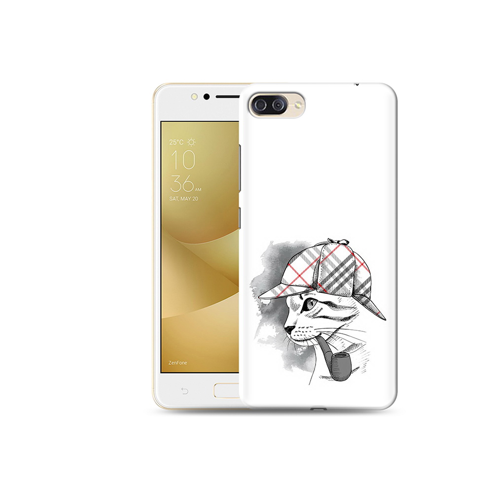 Чехол MyPads Tocco для Asus ZenFone 4 Max (ZC520KL) кошка с трубкой (PT91421.650.405)