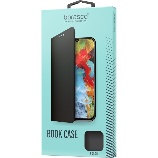 фото Чехол borasco book case для redmi note 10/10s, черный (40078)