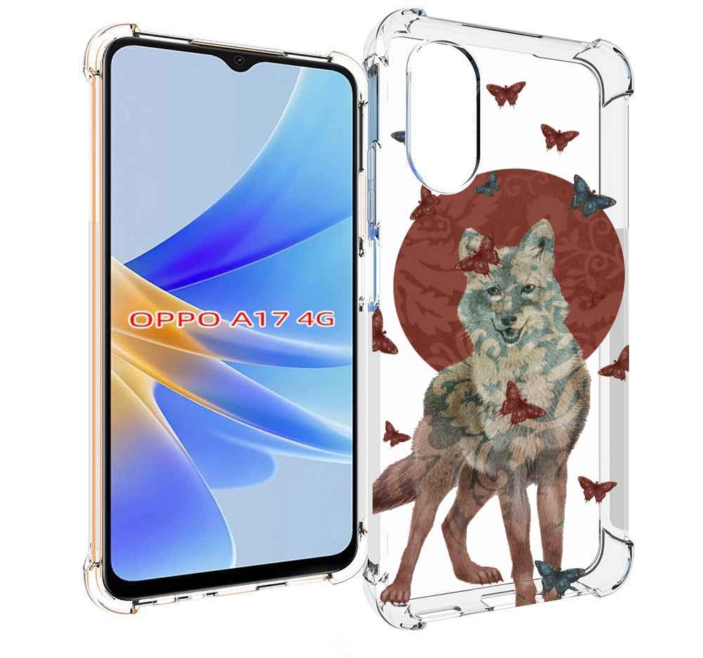 

Чехол MyPads Волчица с бабочками для OPPO A17, Прозрачный, Tocco