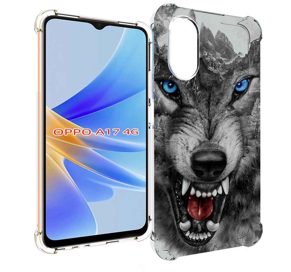 

Чехол MyPads Волк-частица мужской для OPPO A17, Прозрачный, Tocco