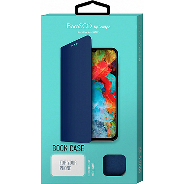 фото Чехол borasco book case для redmi 9a, синий (39185)