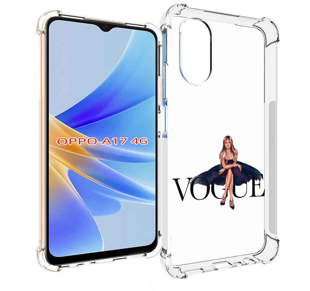 

Чехол MyPads Вог-девушка женский для OPPO A17, Прозрачный, Tocco
