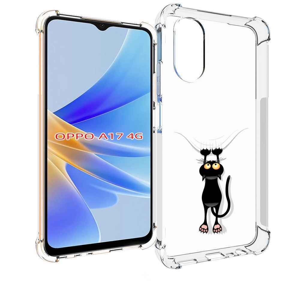 

Чехол MyPads Висячий-кот для OPPO A17, Прозрачный, Tocco