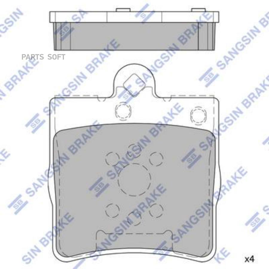 

Тормозные колодки Sangsin brake задние SP2208
