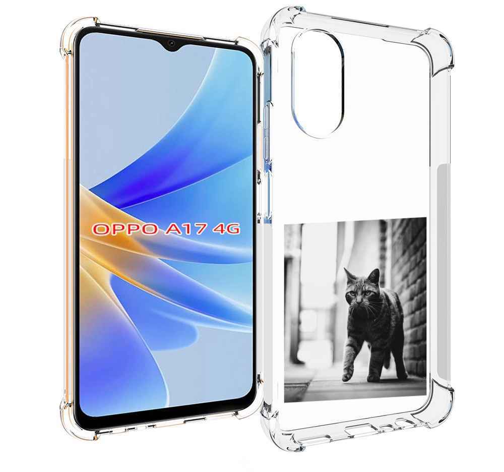 

Чехол MyPads Важный-кот для OPPO A17, Прозрачный, Tocco