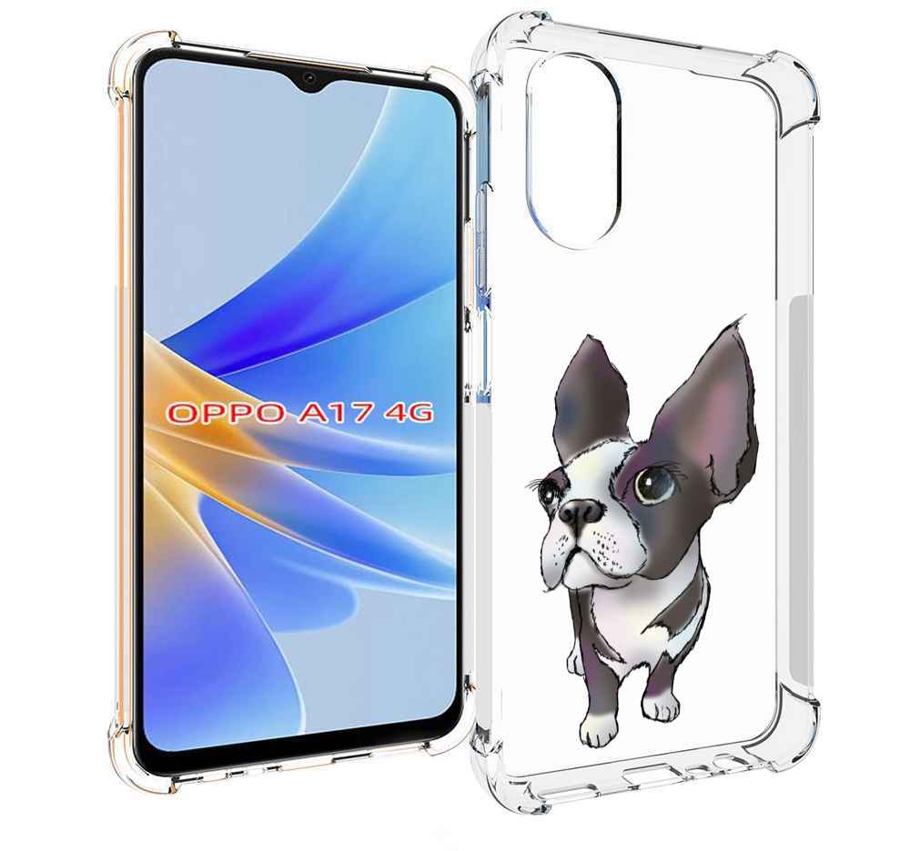 

Чехол MyPads Бульдожка для OPPO A17, Прозрачный, Tocco