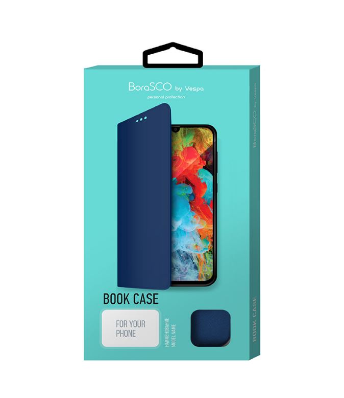 фото Чехол borasco book case для samsung galaxy m21, синий (38907)