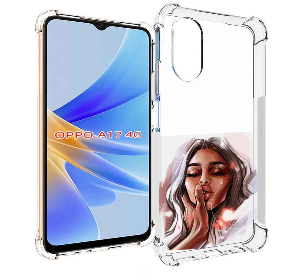 

Чехол MyPads Большие-губы женский для OPPO A17, Прозрачный, Tocco