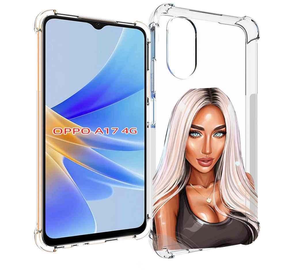 

Чехол MyPads Блондинка женский для OPPO A17, Прозрачный, Tocco