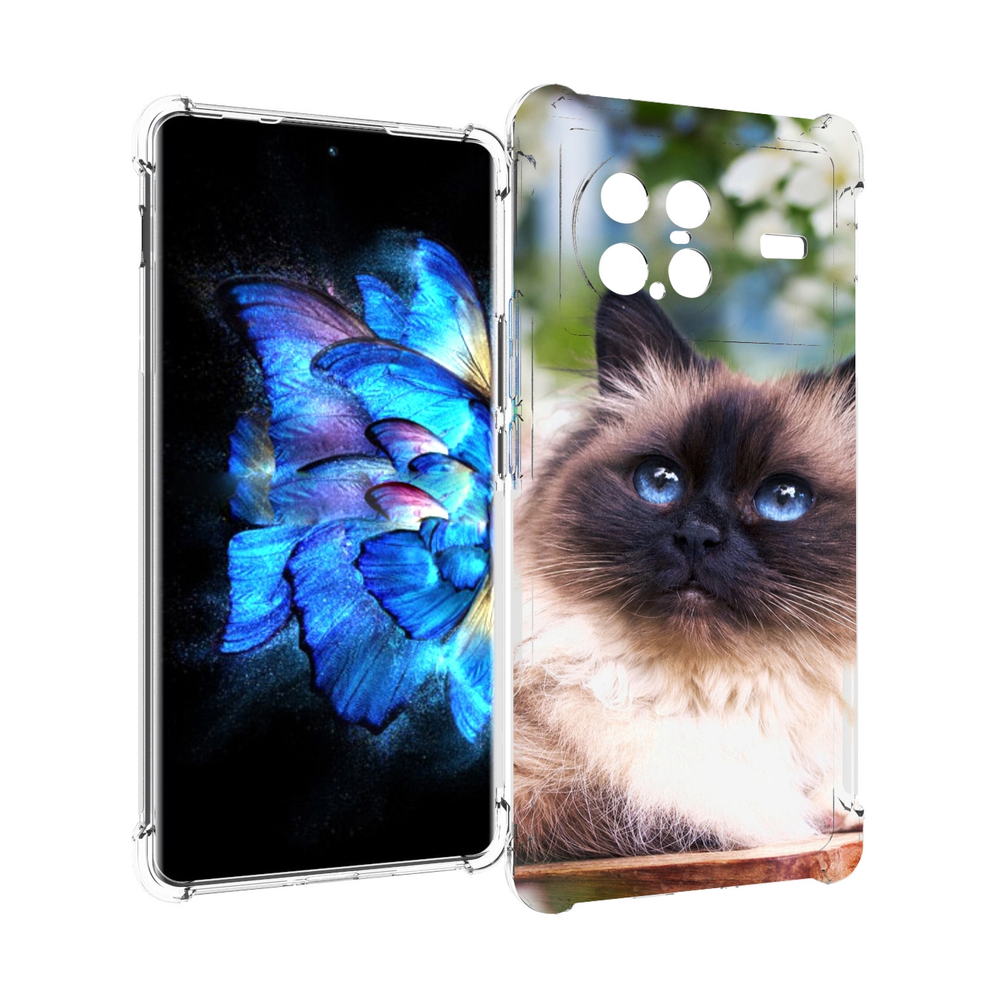 

Чехол MyPads порода кошка Бирман для Vivo X Note 5G, Прозрачный, Tocco