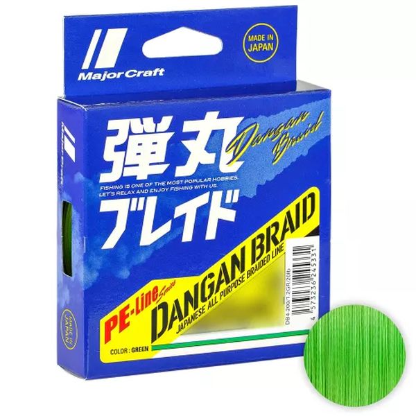 Шнур Major Craft Dangan Braid X4 200м 0.6PE GREEN