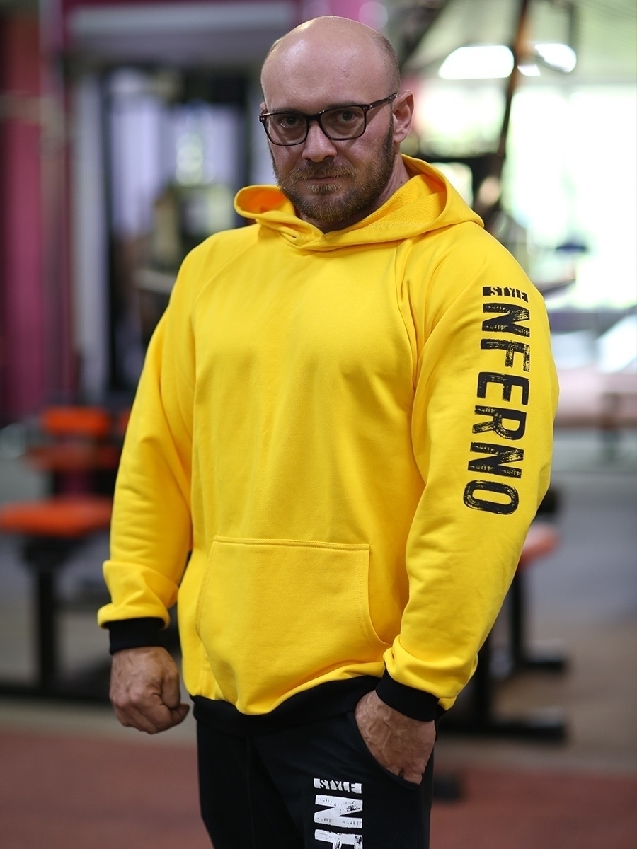 

Худи мужское INFERNO style Х-004-000 желтое 2XL, Желтый, Х-004-000