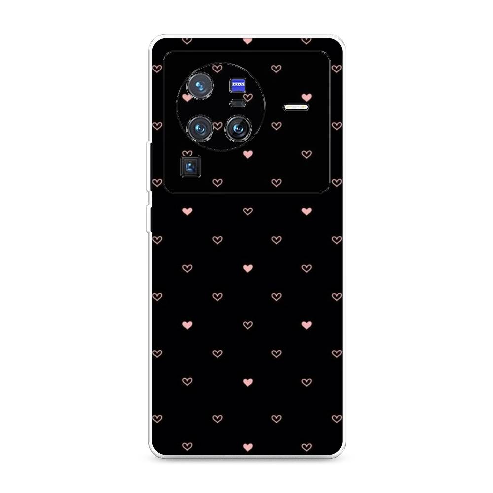 

Чехол Awog на Vivo X80 Pro "Черный фон и сердечки", Разноцветный, 266650-3