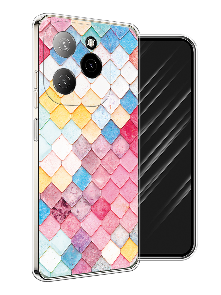 

Чехол Awog на Tecno Spark 20 Pro 5G "Нежные ромбики", Красный, 305750-1